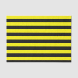 Papier Mousseline Rayures jaunes et noires