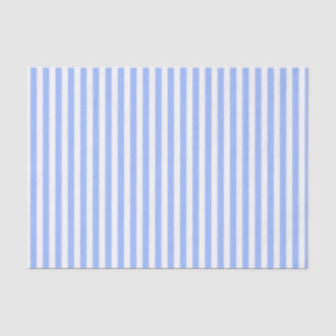 Papier Mousseline Rayures même bleu-clair et blanches