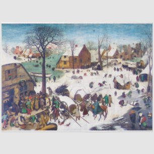 Papier Mousseline Recensement à Bethléem, Pieter Bruegel