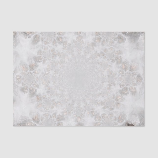 Papier Mousseline Réception de mariage Blanc Argent Or Simple Élégan (Recto)