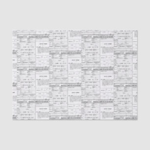 Papier Mousseline Réception vintage