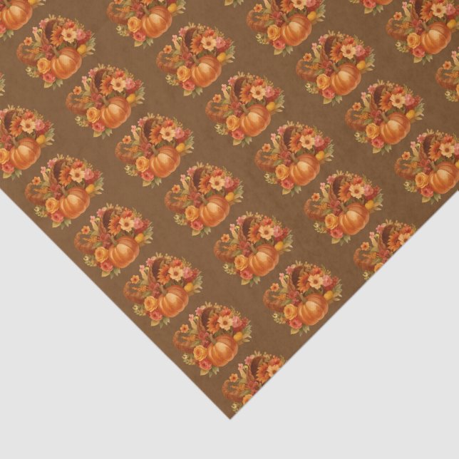 Papier Mousseline Récolte d'automne Cornucopia (Détail)
