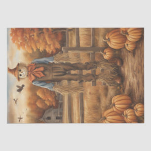 Papier Mousseline Récolte d'automne : Épouvantail dans le Découpage