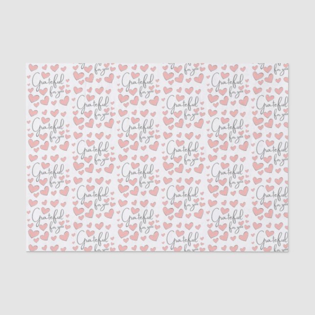 Papier Mousseline Reconnaissant Pour Vous Papier Tissu Cardiaque (Recto)
