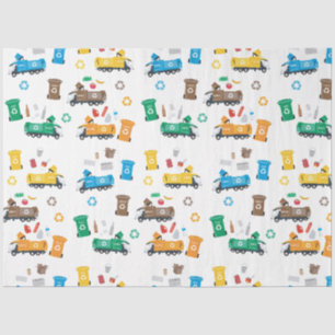 Papier Mousseline Recyclage coloré Camions-poubelles et poubelles