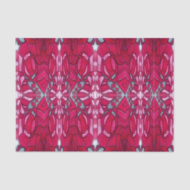 Papier Mousseline Red abstract  (Recto)