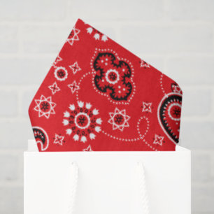 Papier Mousseline Red Bandana Western Modern Cowboy Rodeo