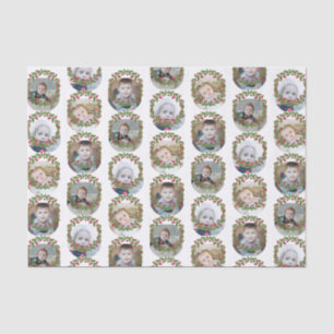 Papier Mousseline Red Berry Wreath Photo Collage Christmas