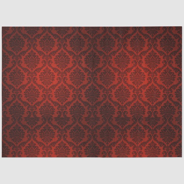 Papier Mousseline Red Black Demak Gothique 20x30 Découpage (Recto)