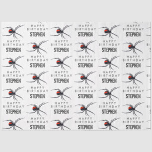 Papier Mousseline Red & Black Spider Fête d'anniversaire Thème et no