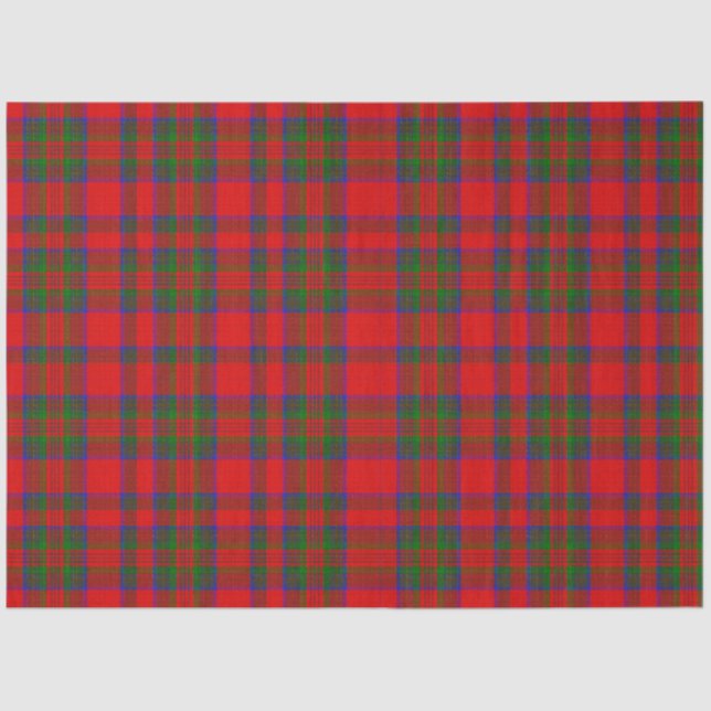 Papier Mousseline Red Christmas Wool Texture Plaid (Recto)