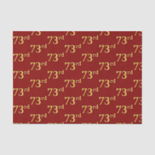 Papier Mousseline Red, Faux Gold 73e (Soixante-treizième)