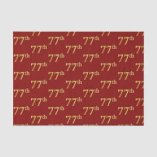 Papier Mousseline Red, Faux Gold 77th (Soixante-dix-septième) Event