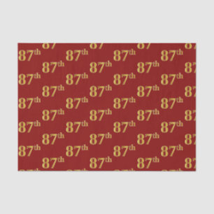 Papier Mousseline Red, Faux Gold 87e (Quatre-Vingt-Septième)