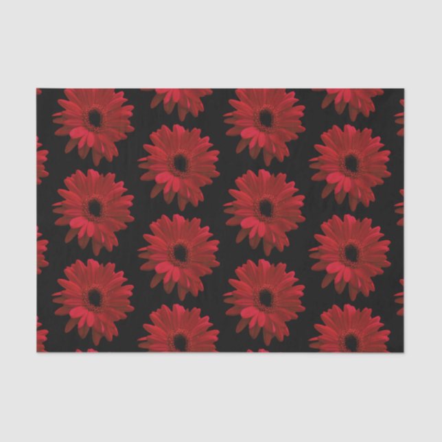 Papier Mousseline Red Gerbera Daisies (Recto)