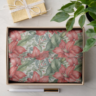 Papier Mousseline Red Giant Amaryllis Holiday