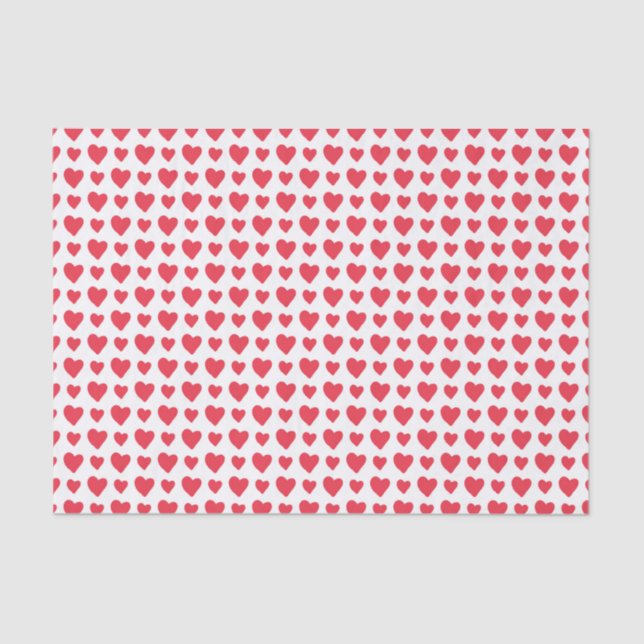 Papier Mousseline Red Hearts Saint-Valentin (Recto)