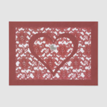 Red Lace Motif Saint Valentin