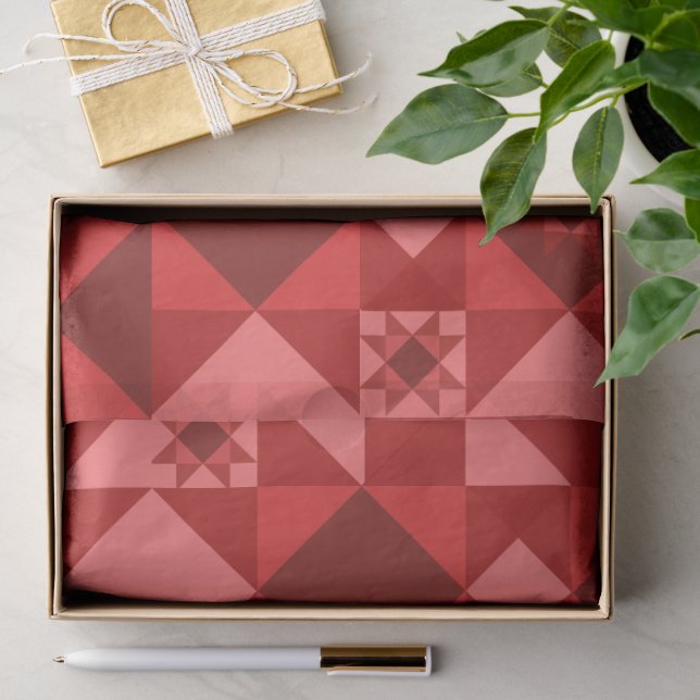 Papier Mousseline Red Nordic Star Noël brillant (Cadeau)