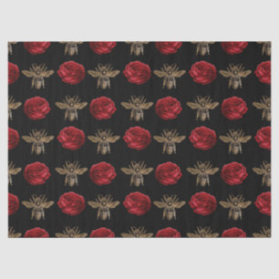 Papier Mousseline Red Rose Bee Series Design 16 papier tissu