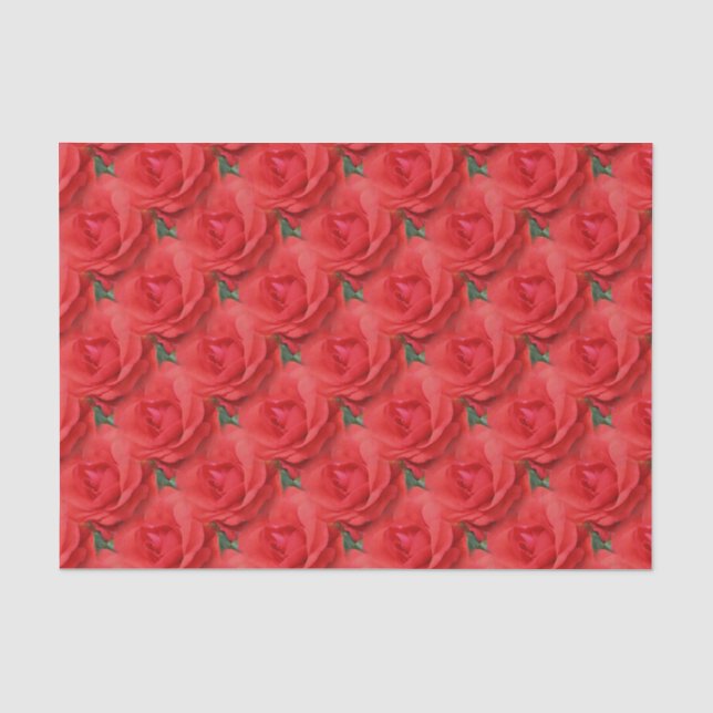 Papier Mousseline Red Rose Flower Nature (Recto)
