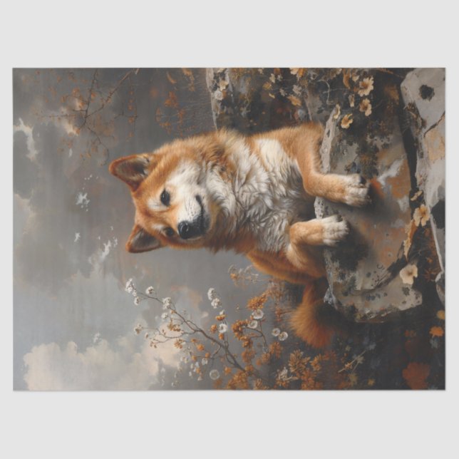 Papier Mousseline Regal Shiba Inu Découpage (Recto)