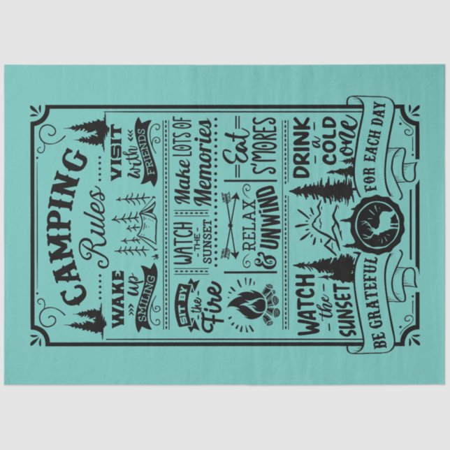 Papier Mousseline Règles de camping (Recto)