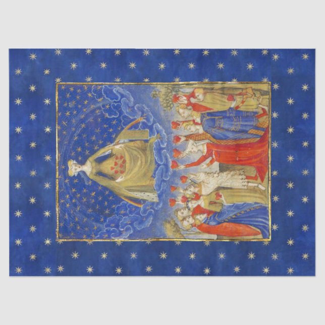 Papier Mousseline REINE DES COEURS DANS LA NUIT STARRY Valentines (Recto)