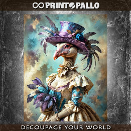 Papier Mousseline Renaissance style painting: Victorian Lady Turkey 