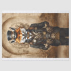 Renard vapeur de découpage vintage