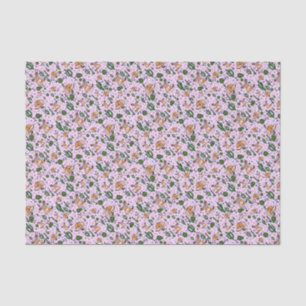 Papier Mousseline Renards de fennec en rose