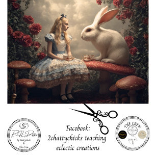 Papier Mousseline Rencontre merveilleuse et curieuse fille lapin déc