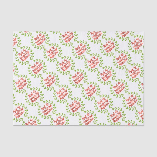 Papier Mousseline Rencontrez-moi sous le faux-pied - Serre de Noël (Recto)