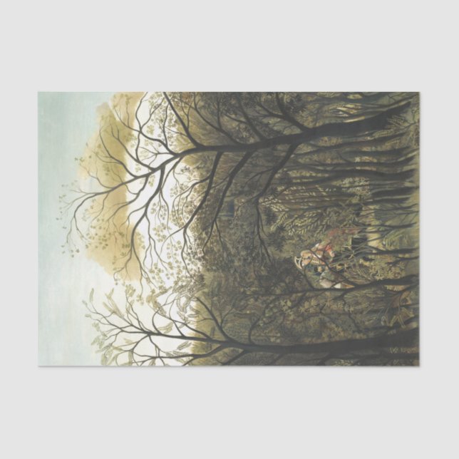 Papier Mousseline Rendez-vous en Forêt, Henri Rousseau (Recto)