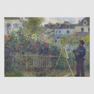 Papier Mousseline Renoir - Claude Monet Peinture dans son jardin