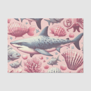 Papier Mousseline Requin vintage sans joint