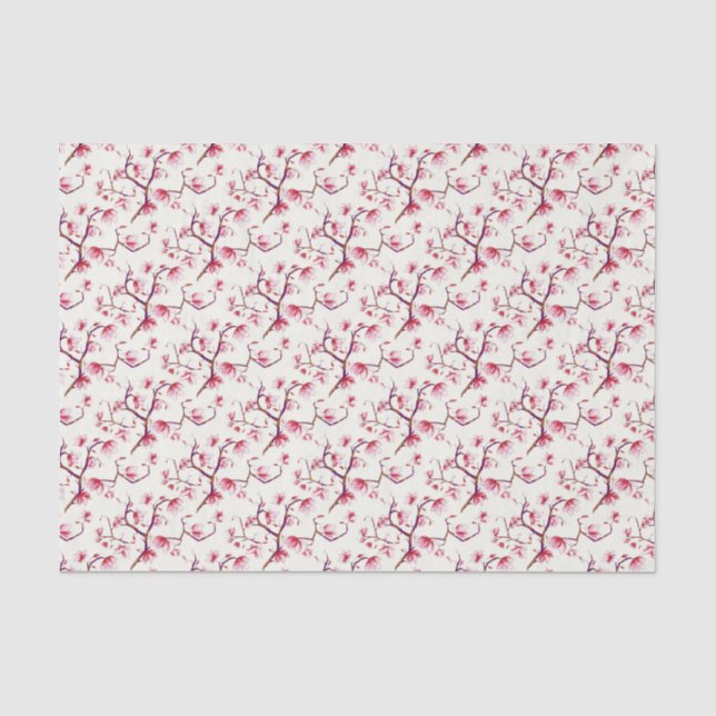 Papier Mousseline Ressort rose rousse Russe Bohème Floral (Recto)