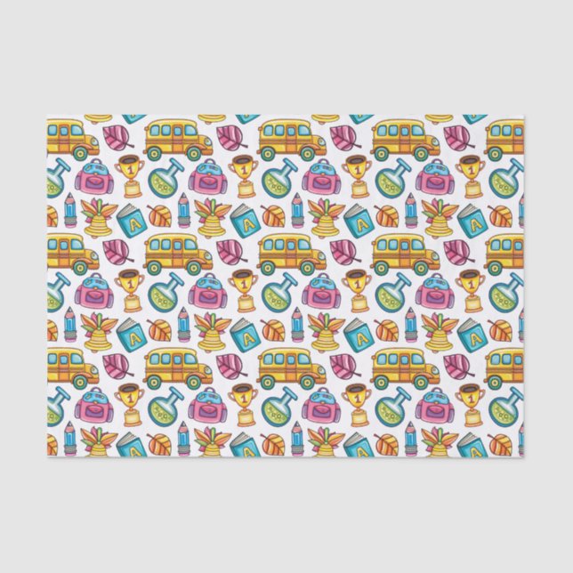 Papier Mousseline Retour À L'École (Recto)