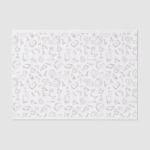 Papier Mousseline Retour à l'école Cartoonish Icons amusant
