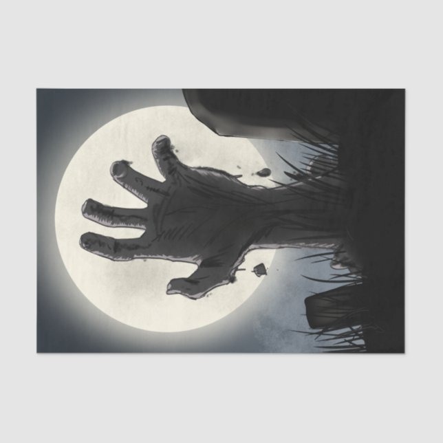 Papier Mousseline Retour du cimetière de la tombe Zombie (Recto)