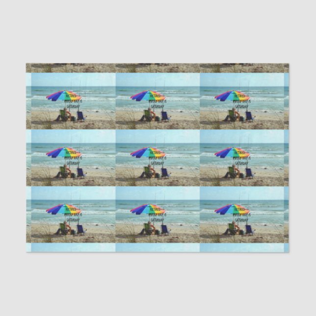 Papier Mousseline Retraité - Chaque jour est le samedi. Pêche libre (Recto)