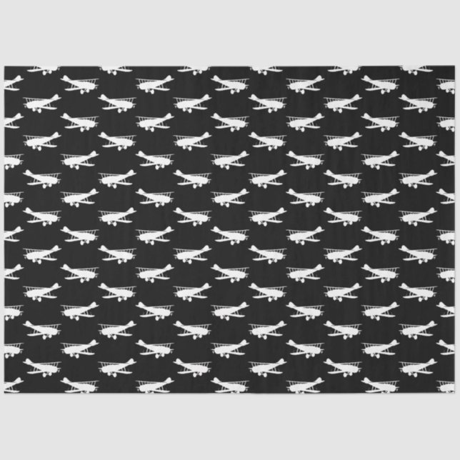 Papier Mousseline Retro Airplane Design Antique Plane Art Aviation (Recto)