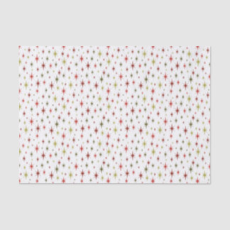 Papier Mousseline Retro Christmas Tissue Paper 1950s Stars