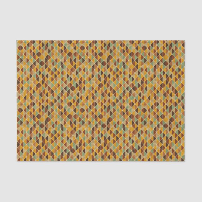 Papier Mousseline Rétro motif géométrique 3 (Recto)