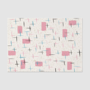 Papier Mousseline Rétro ruban rose atomique de tissu de motif