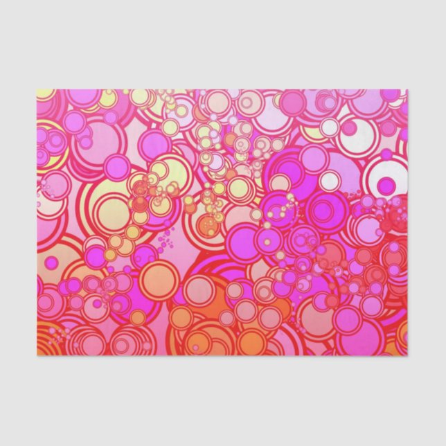 Papier Mousseline Rétros cercles (Recto)