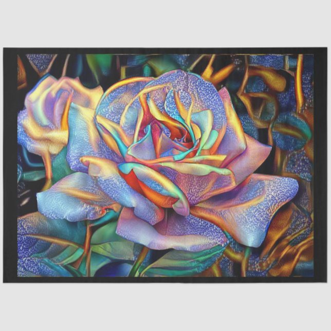 Papier Mousseline Rêve d'art Rose brillant unique (Recto)