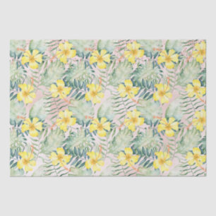 Papier Mousseline Rêve de Parties scintillant Tropical Feuille Pink