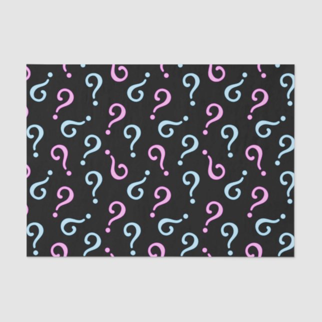 Papier Mousseline Révélation de bébé rose ou bleu (Recto)