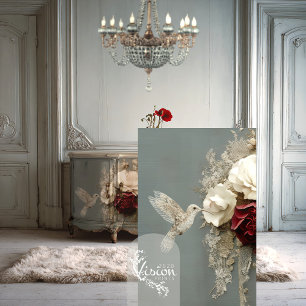 Papier Mousseline RÊVERIE EN FLEURS II Colibri & Dentelle